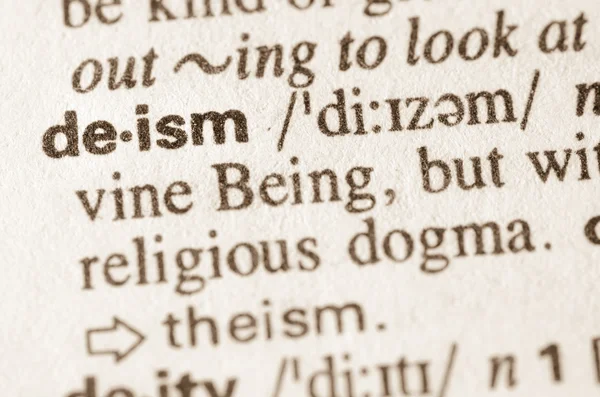 Dictionary definition of word deism — Stock Photo, Image