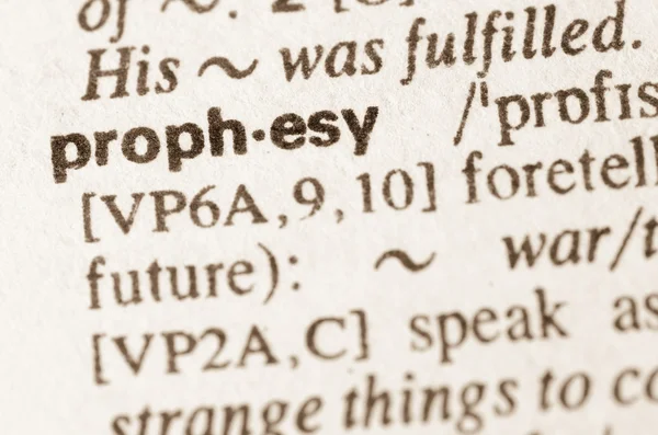 Dicionário definição de palavra prophesy — Fotografia de Stock