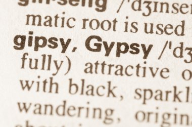 Çingene sözcüğün sözlük tanımı