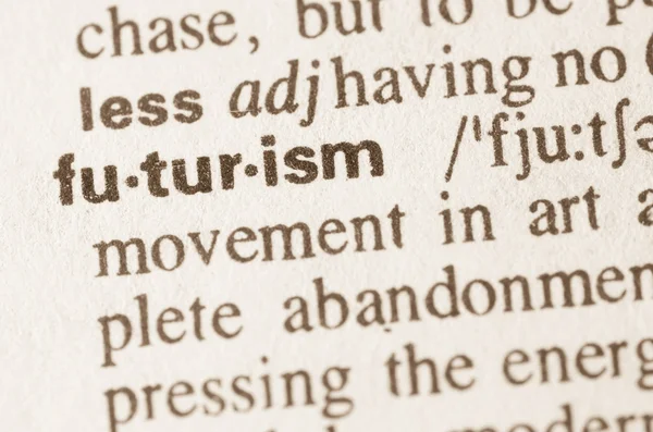 Słownikowej definicji wyrazu futuryzmu — Zdjęcie stockowe