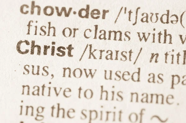 Dictionary definition of word Christ — Stock Photo, Image