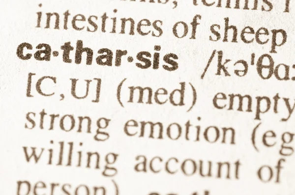 Dictionary definition of word catharsis — Stock Photo, Image