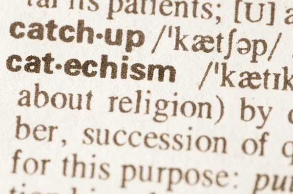 Wörterbuch-Definition des Wortes Katechismus — Stockfoto