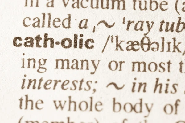 Dictionary definition of word catholism — Stock Photo, Image