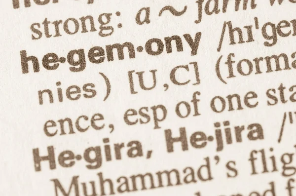 Dictionary definition of word hegemony — Stock Photo, Image