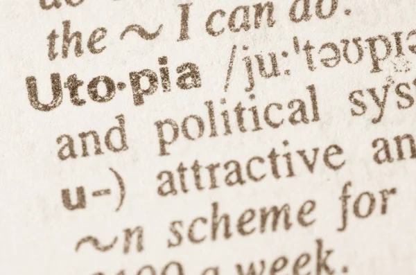 Woordenboekdefinitie van het woord Utopia — Stockfoto