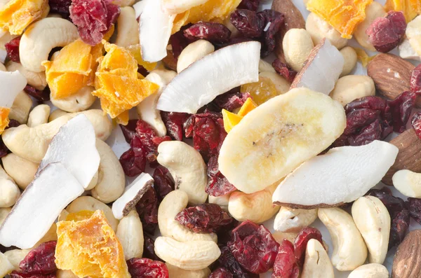 Tropických sušené ovoce a ořechy — Stock fotografie