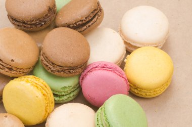 çok renkli Fransızca macaroons