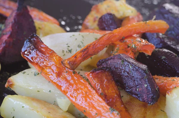 Closeup to baked vegetables — Stock Photo, Image