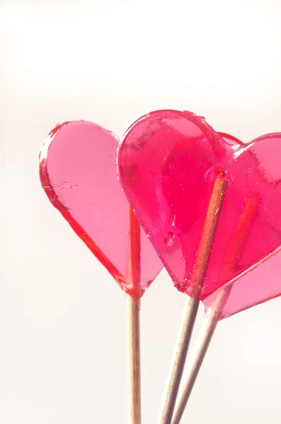 Heart shaped lollipops — Stock Photo, Image