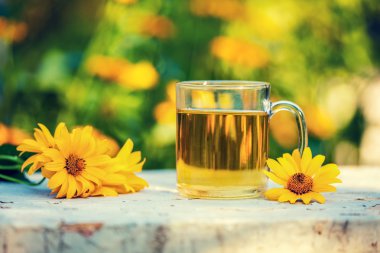 Bir fincan bitkisel tee