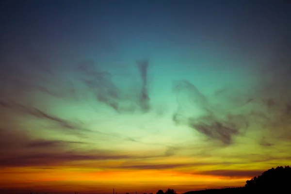 Kleurrijke Lucht Bij Zonsondergang — Stockfoto