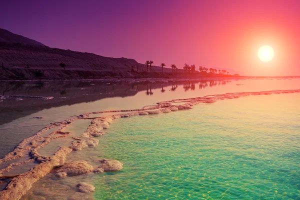 Východ slunce nad Mrtvé moře — Stock fotografie