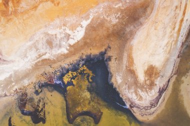 Soyut doğa geçmişi. Kuru haliçlerin üst manzarası. Kara dokusu