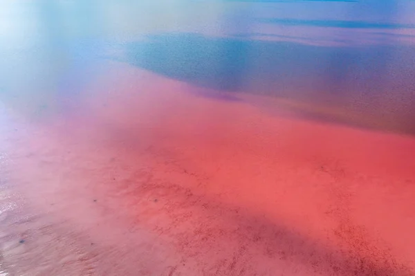 Pembe Göl Yukarıdan Görünüşü Soyut Doğa Arkaplanı — Stok fotoğraf