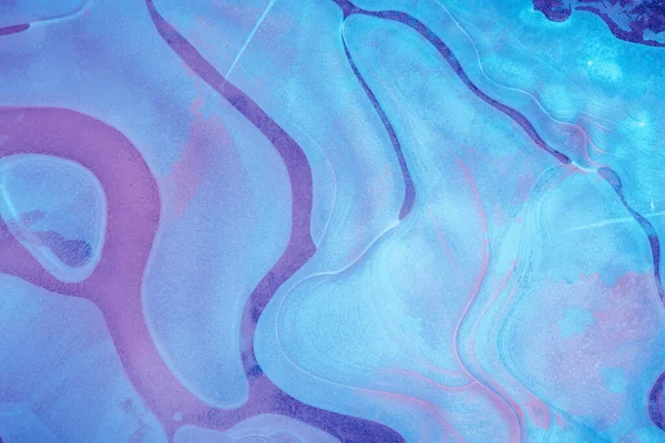 Natuurlijk Abstract Patroon Bevroren Plas Natuur Achtergrond — Stockfoto