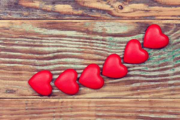 Valentim vermelho corações — Fotografia de Stock