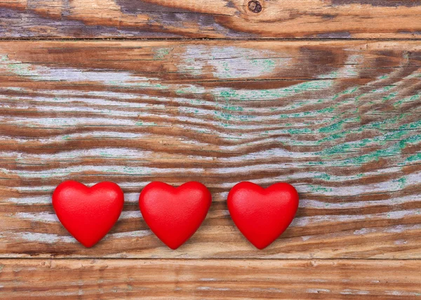 Valentim vermelho corações — Fotografia de Stock