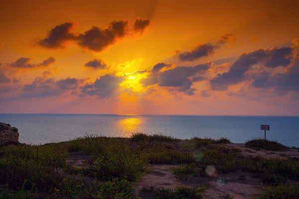 海の上の夕日. — ストック写真