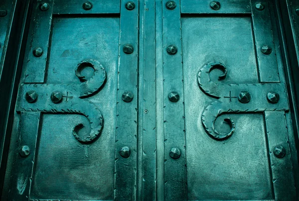复古铁扇门 — 图库照片