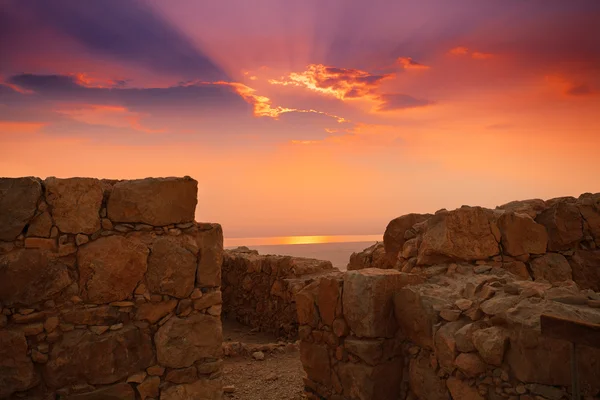 Sunrise over Masada — Stock Photo, Image