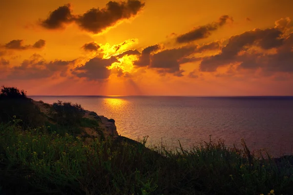 地中海の夕日 — ストック写真