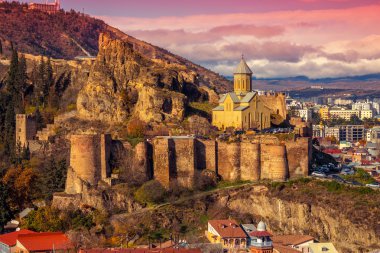Beautiful panoramic view of Tbilisi clipart