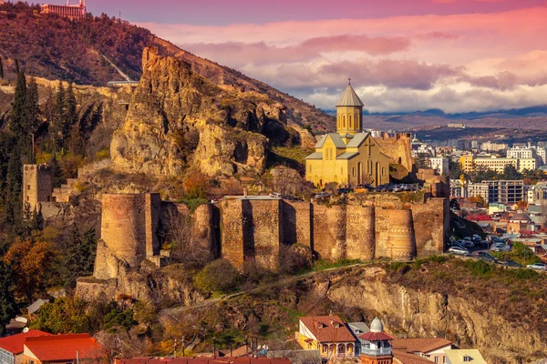 Gyönyörű panorámával a Tbiliszi — Stock Fotó