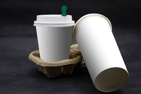 コーヒーカップのプロトタイプ材料3Dレンダリング — ストック写真