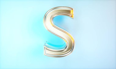 3d yorumlama İngilizce alfabe efekti dizaynı s