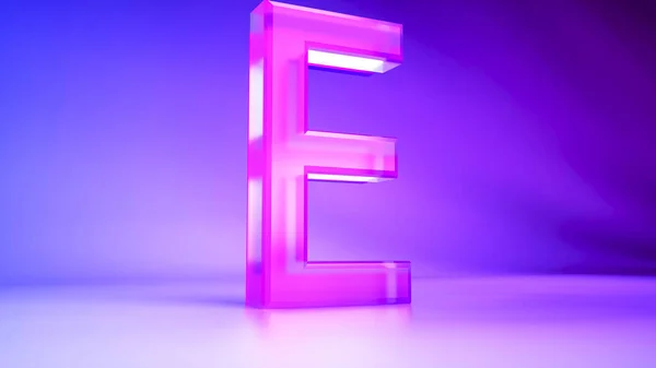 3D oluşturma efekti İngilizce harfler E