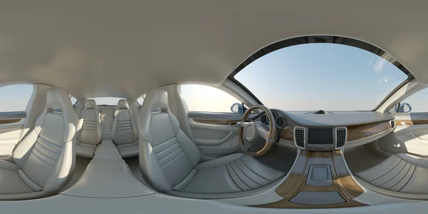 Сферична панорама седанів автомобілів Стокове Фото