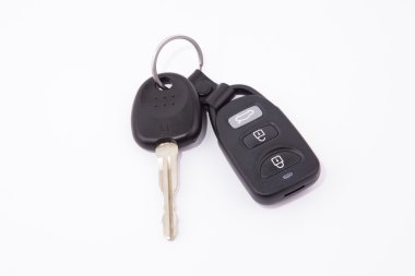 Siyah araba anahtarları ve Anahtarlık alarm
