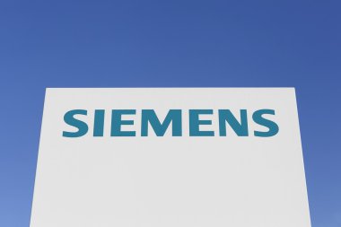 Siemens logo on a panel clipart