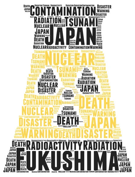 Concepto de nube de palabras Fukushima — Foto de Stock