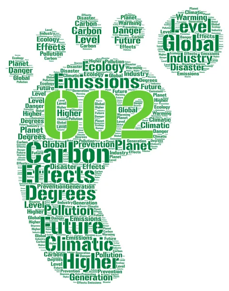 Concepto nube palabra CO2 —  Fotos de Stock