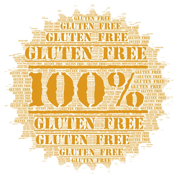 100% gluten free button — Stock Photo, Image