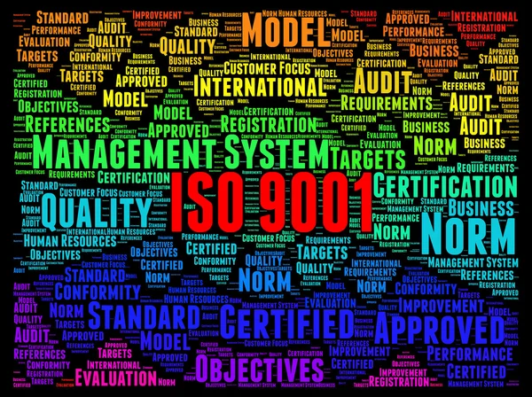 ISO 9001-certifierad koncept — Stockfoto