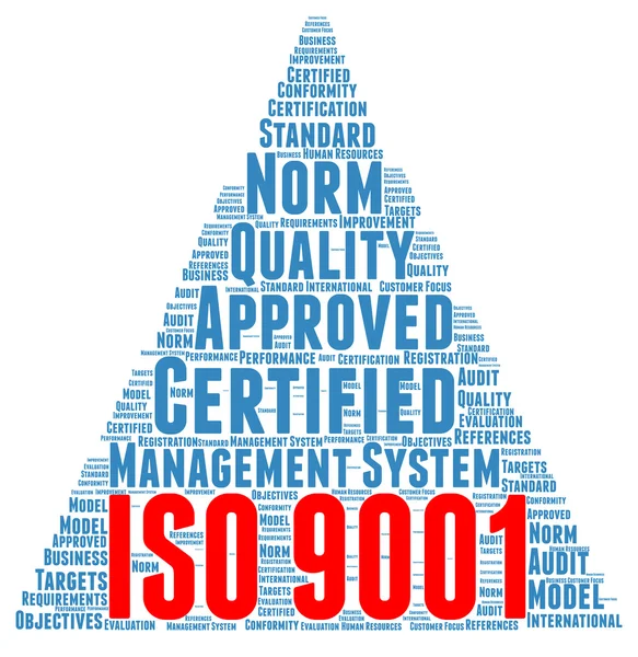 Conceito certificado ISO 9001 — Fotografia de Stock