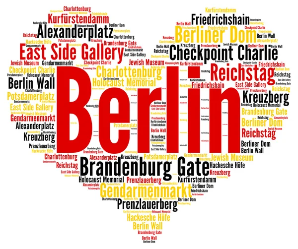 Berlin szó felhő — Stock Fotó