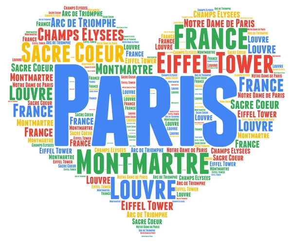 Nube palabra París — Foto de Stock