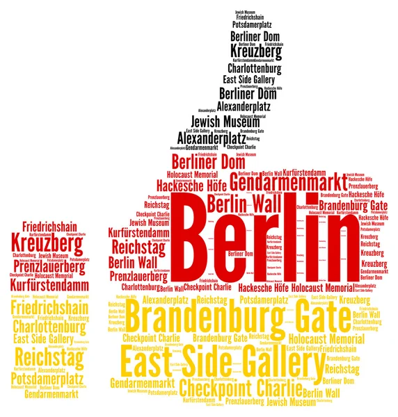 Berlin szó felhő — Stock Fotó