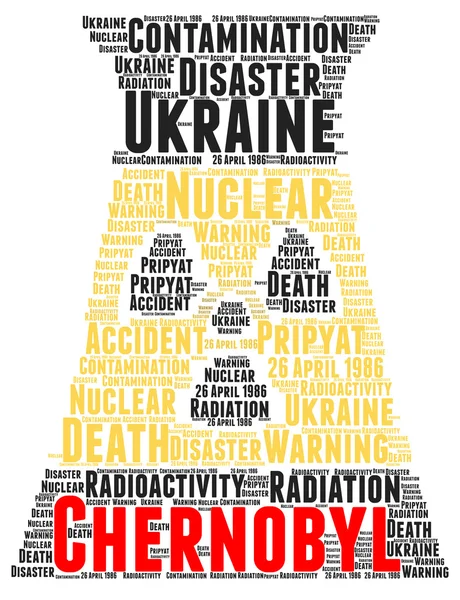 Chernobyl word cloud concept — Stockfoto