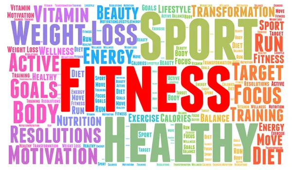 Fitness word cloud — Stock Photo, Image