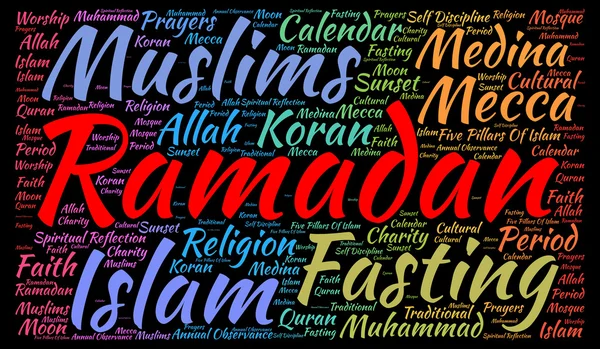 Ramadán slovo mrak koncepce — Stock fotografie