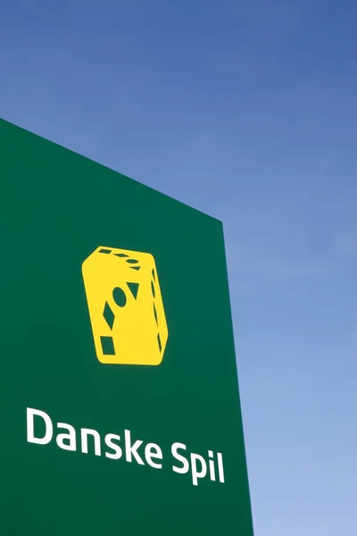 Danske spil logo on a panel — Stock Photo, Image