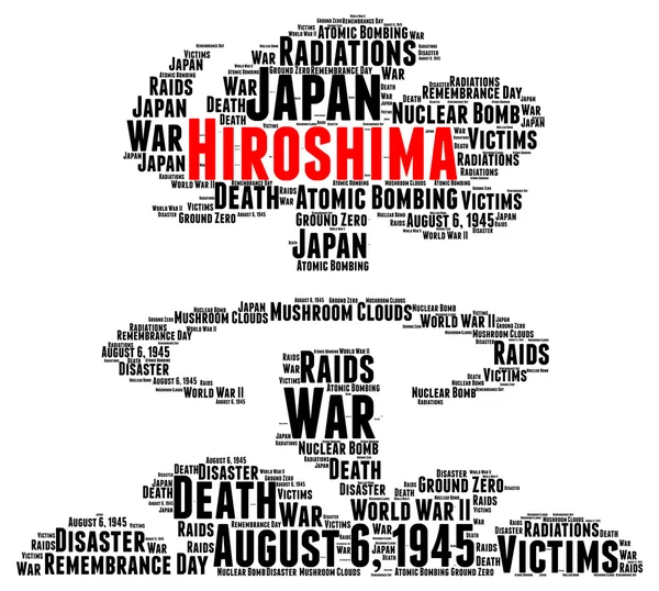 Hiroshima bombardement atomique mot nuage concept — Photo