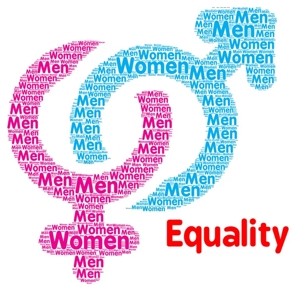 Conceito de igualdade entre homens e mulheres — Fotografia de Stock