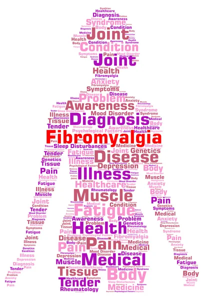 Fibromialgie cuvânt nor concept — Fotografie, imagine de stoc