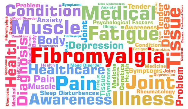 Fibromyalgia word cloud concept — Stock Photo, Image